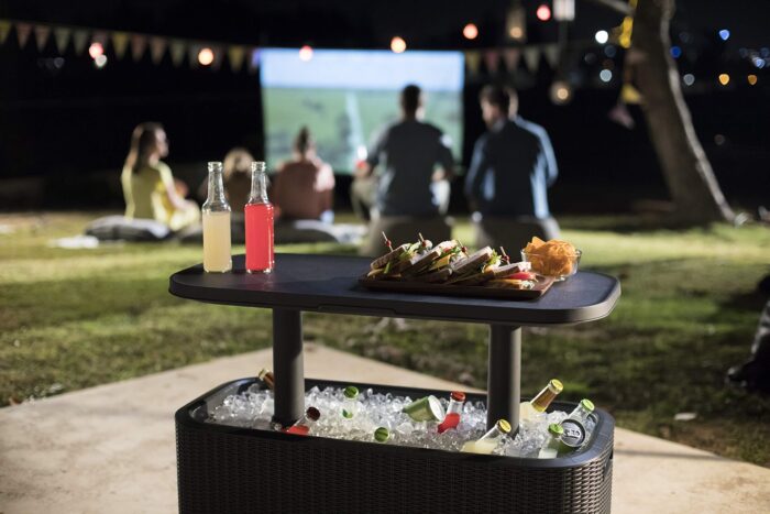 Keter Bevy BAR Cocktail Table, Polypropylene, Anthracite Grey - Image 7