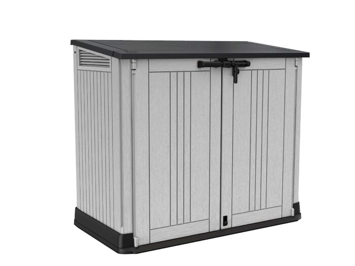 Keter Store It Out Nova Outdoor Garden Furniture Storage Shed Light Grey with Dark Grey Lid | Fade Free | All Weather Resistant | Safe and Secure | Zero Maintenance | 5 year Warranty - Image 1