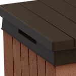 Keter Darwin 380L Outdoor Garden Furniture Storage Box Brown Evotech+ Wood Look and Feel | Fade Free | All Weather Resistant | Safe and Secure | Zero Maintenance | 2 year Warranty - Image 6
