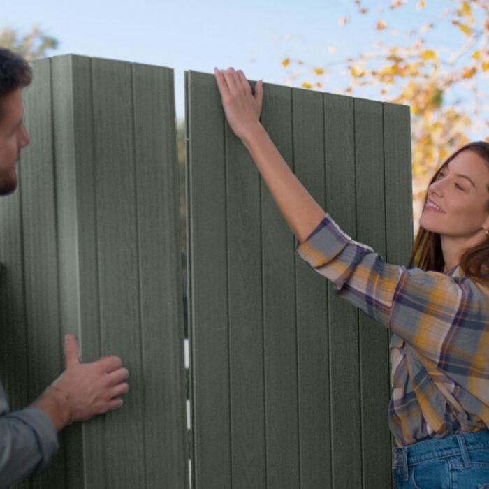 Keter Darwin 6x8ft Outdoor Resin Garden Shed – Green Evotech+ Wood-Look | Waterproof Resin Storage for Tools & Bikes | Double Doors | Lockable | 15 Yr Warranty | Zero Maintenance - Image 3