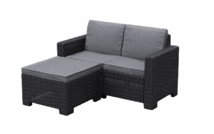 California 2 Seater Balcony Chaise Longue - Grey