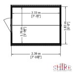 Shire Value Overlap 8ft x 6ft Windowless Shed with Single Door