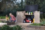 Keter Store-It Out Midi Outdoor Garden Storage Shed, Beige and Brown, 130 x 74 x 110 cm - Image 8