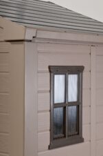 Keter Factor Outdoor Apex Double Door Garden Storage Shed 6 x 6ft Beige Brown Wood effect | Fade Free | All Weather Resistant | Safe and Secure | Zero Maintenance | 15 year Warranty - Image 8