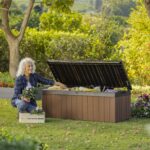 Keter Darwin 380L Outdoor Garden Furniture Storage Box Brown Evotech+ Wood Look and Feel | Fade Free | All Weather Resistant | Safe and Secure | Zero Maintenance | 2 year Warranty - Image 10