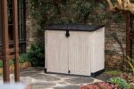 Keter Store-It Out Midi Outdoor Garden Storage Shed, Beige and Brown, 130 x 74 x 110 cm - Image 9