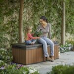 Keter Darwin 380L Outdoor Garden Furniture Storage Box Brown Evotech+ Wood Look and Feel | Fade Free | All Weather Resistant | Safe and Secure | Zero Maintenance | 2 year Warranty - Image 4