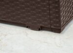 Keter Capri Outdoor Plastic Storage Box Garden Furniture, 123 x 53.5 x 57 cm, Brown - Image 5