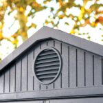 Keter Darwin Outdoor Apex Double Door Garden Storage Shed 6 x 8ft Grey Evotech+ Wood Look and Feel | Fade Free | All Weather Resistant | Safe and Secure | Zero Maintenance | 15 year Warranty - Image 4