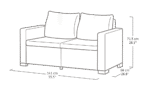 California 4 Seater Lounge set - Grey