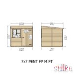 Shire 6ft x 8ft Pent Wooden Garden Shed