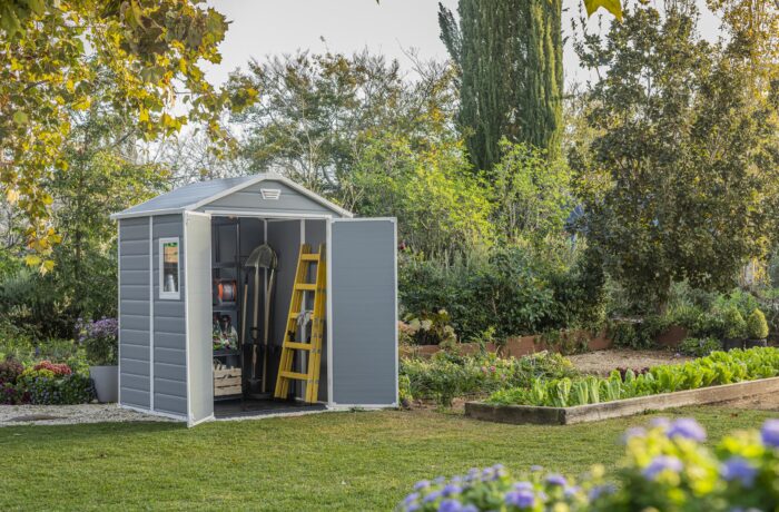 Keter Manor Outdoor Plastic Garden Storage Shed, Grey, 6 x 5 ft - Image 8