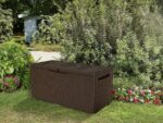 Keter Capri Outdoor Plastic Storage Box Garden Furniture, 123 x 53.5 x 57 cm, Brown - Image 7
