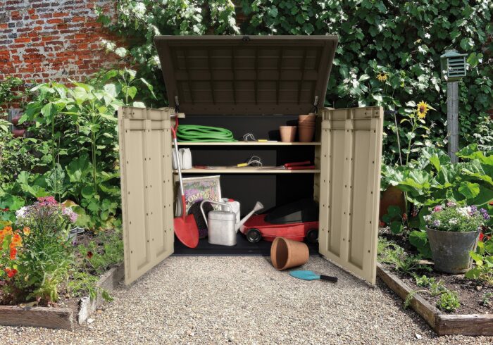 Keter Store It Arc Outdoor Garden Shed, 1200 Litres, Taupe/Beige - Image 10