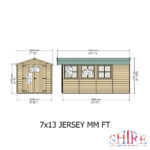 Shire Jersey 7ft x 13ft Shiplap Apex Shed