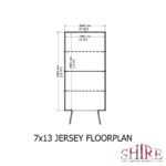Shire Jersey 7ft x 13ft Shiplap Apex Shed