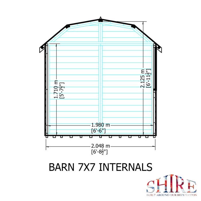 Shire Shiplap 7ft x 7ft Barn Shed