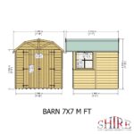 Shire Shiplap 7ft x 7ft Barn Shed