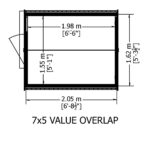 Shire Garden Value Overlap 7ft x 5ft Pressure Treated Shed