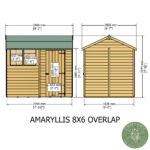 Shire Garden Value Overlap 6ft x 8ft Reverse Apex Shed