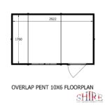 Shire Overlap 10ft x 6ft Pent Shed