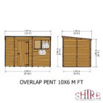 Shire Overlap 10ft x 6ft Pent Shed