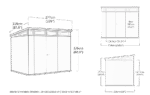 Artisan Pent Shed 9x7ft - Grey