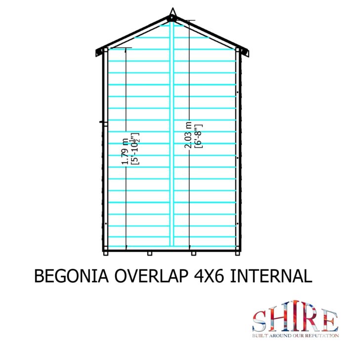 Shire Overlap 4ft x 6ft Reverse Apex Shed