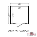Shire Casita 7ft x 7ft Apex Garden Shed