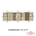 Shire Shiplap 7ft x 7ft Corner Shed