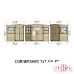 Shire Shiplap 7ft x 7ft Corner Shed