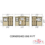 Shire Shiplap 8ft x 8ft Corner Shed