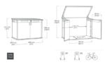 Grande Store 2020L Storage Shed - Grey