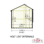 Shire Holt 7ft x 13ft Shiplap Apex Shed
