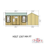 Shire Holt 7ft x 13ft Shiplap Apex Shed