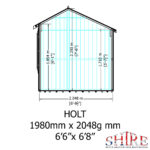 Shire Holt 7ft x 7ft Shiplap Apex Shed