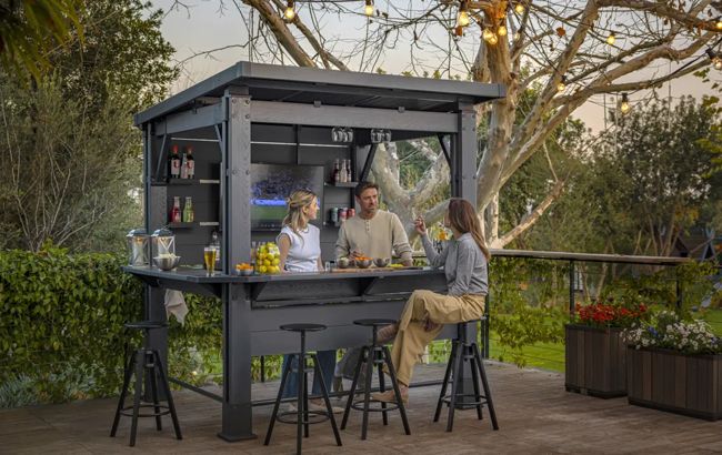 Signature Bar Gazebo - Ashwood Brown