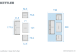 Kettler LaMode 3 Seat Sofa Lounge Set