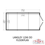 Shire Langley 12ft x 6ft Double Door Shiplap Shed NEW