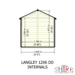 Shire Langley 12ft x 6ft Double Door Shiplap Shed NEW