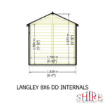 Shire Langley 8ft x 6ft Double Door Shiplap Shed NEW