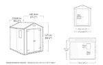 Manor Shed 6x8ft - Grey