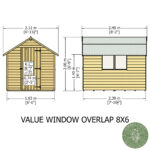 Shire Garden Value Overlap 8ft x 6ft Shed with Window