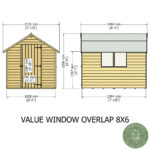 Shire Garden Value Overlap 8ft x 6ft Shed with Window