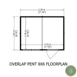 Shire Garden Value Overlap 8ft x 6ft Pent Shed