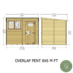 Shire Garden Value Overlap 8ft x 6ft Pent Shed