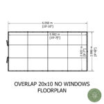 Shire Garden Value Overlap 10ft x 20ft Windowless Shed