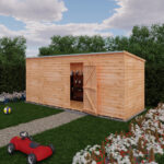 Shire NEW Garden Value 16ft x 6ft Overlap Pent Shed