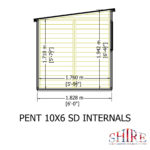 Shire Pent 10ft x 6ft Shiplap Shed NEW