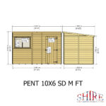 Shire Pent 10ft x 6ft Shiplap Shed NEW